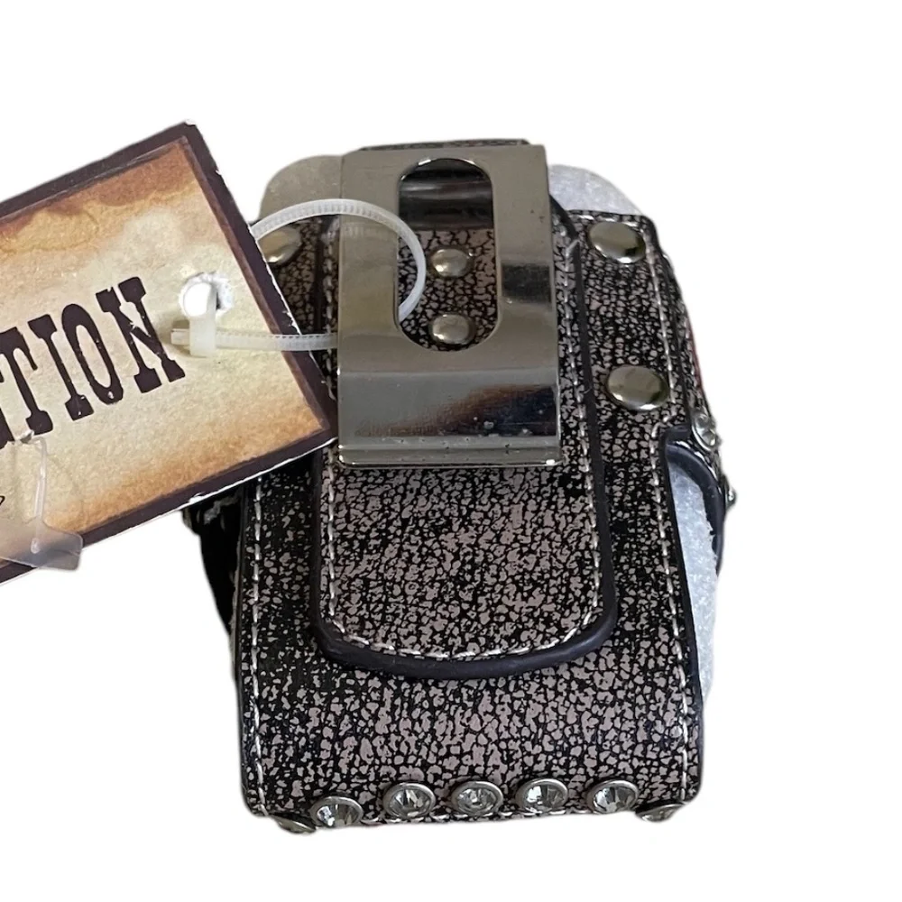 P&G Collection‎ Western Style Case Leather NWT Animal Print Red NWT